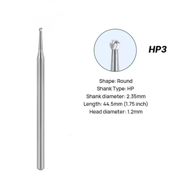 Tungsten HP Polishing Carbide Bur 2.35mm Bur Karbida Gigi HP Untuk Handpiece Lurus