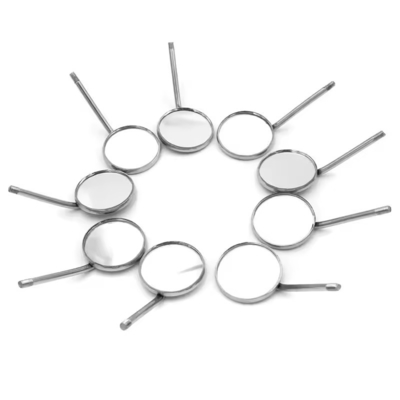 Cermin Gigi Anti Kabut Instrumen Dokter Gigi Polos Stainless Steel Reflektor Mulut Oral Dapat Diautoklaf Cermin Mulut Gigi