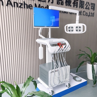 Pabrik Foshan 550W Dental Mobile Cart Unit Gigi Portabel Klinik Gigi Dengan Lampu