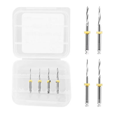 Bor Logam Stainless Steel Gigi Bor Gigi Reamers Untuk Fiber Post Klinik Gigi Bahan Lab Bor Saluran Akar Gigi
