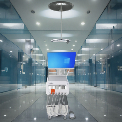 Baki Instrumen Gigi Troli Bedah Gigi Bergerak Untuk Penggunaan Hewan Peliharaan Kereta Perawatan Gigi Hewan Peliharaan Dengan Kompresor