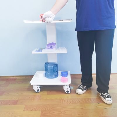 Mobil Instrumen Keranjang Dental Unit Keranjang Dental Portable Trolley Unit dengan Brake Caster Dibangun di Socket