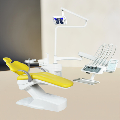 Unit kursi gigi yang dipasang di atas dengan fungsi pemutih gigi Operasi Unit perawatan gigi kulit PU mewah ringan