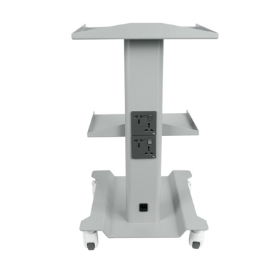 Perabot Klinik Gigi Mobil Trolley Trolley Dengan Tiga Lapisan Tray Desain Warna Stainless Steel Mobil Trolley Dengan Dibangun di Socket