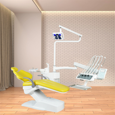Luxury New Design Dental Chair Unit 220V Silver Color Dental Operation Chair dengan fungsi pemutih gigi Operasi Lampu