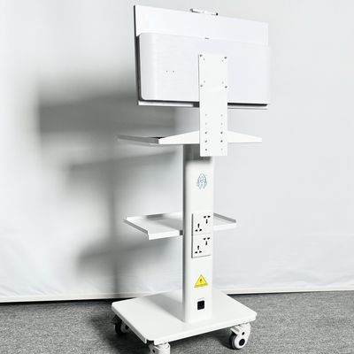White Color Dental Oral Scanner Mobile Cart dengan Monitor Holder Metal Dental Instrument Cart Portable Dental Trolley