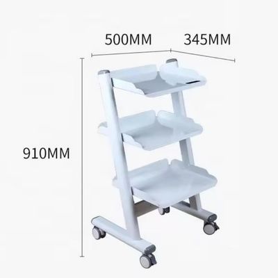 Rumah Sakit Dental Metal Tool Cart 3 Lapisan Dental Mobile Cart Tools Salon Kecantikan Storage Trolley
