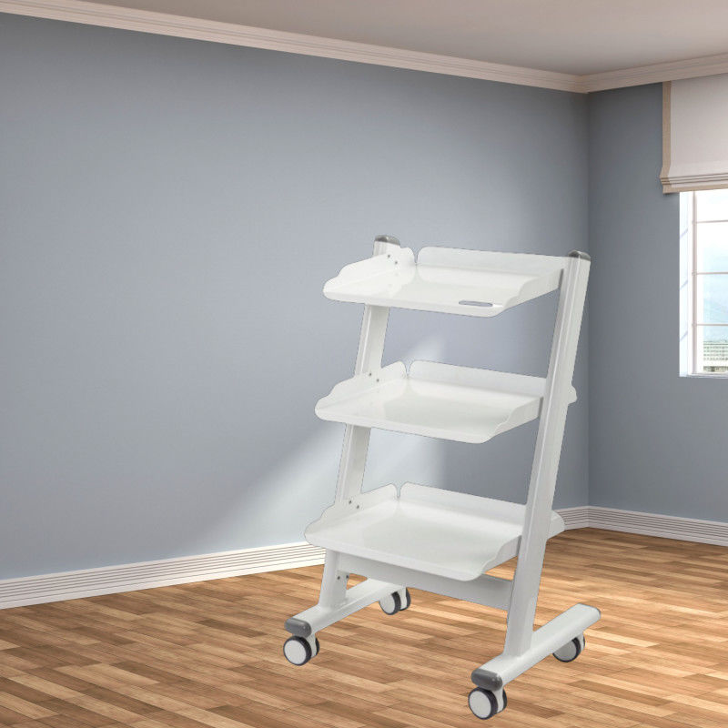 Rumah Sakit Dental Metal Tool Cart 3 Lapisan Dental Mobile Cart Tools Salon Kecantikan Storage Trolley