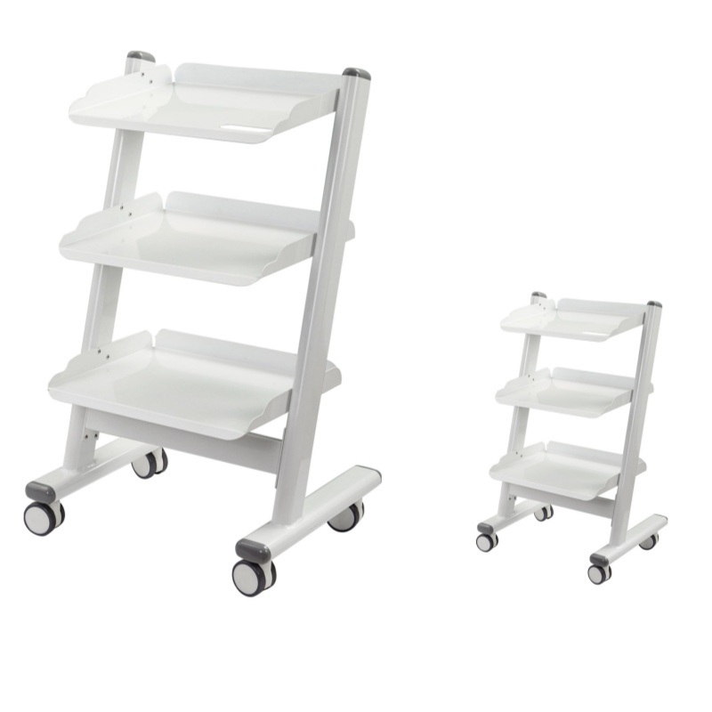 Rumah Sakit Dental Metal Tool Cart 3 Lapisan Dental Mobile Cart Tools Salon Kecantikan Storage Trolley
