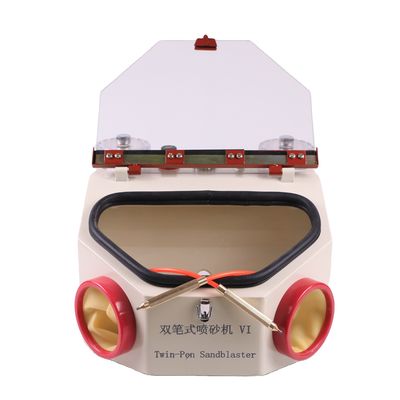 Harga bagus Peralatan Laboratorium Gigi Sandblaster LED Light Dua Pena Mesin Sandblasting Gigi on line