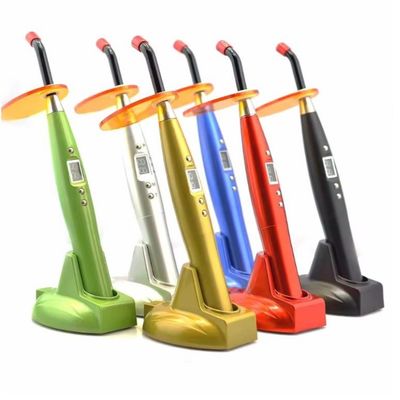 Harga bagus Wireless Dental Curing Pen Colorful Rainbow Design LED 10S Plastik Dental Curing Light on line