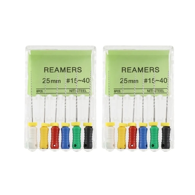 Kualitas Terjamin File Gigi Penggunaan Tangan 25mm #15-40 Reamer Gigi Stainless Steel