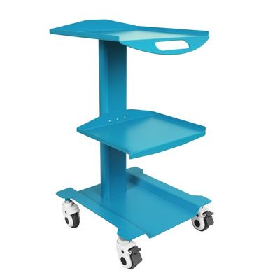 Perabot Klinik Gigi Mobil Trolley Trolley Dengan Tiga Lapisan Tray Desain Warna Stainless Steel Mobil Trolley Dengan Dibangun di Socket
