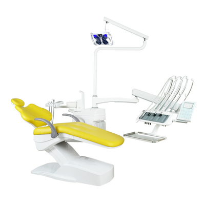 Kursi Dental Unit Pabrik Foshan 16 Set Satu Kontainer dengan Lampu Pengeras dan Skaler Gigi Gratis Unit Dental Dipasang di Atas