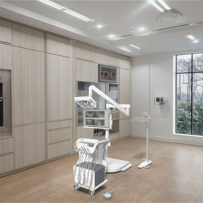 Unit Pengiriman Gigi Kelas Atas dengan Lampu Operasi LED Bentuk Kupu-kupu Kereta Gigi Bergerak Klinik Gigi Unit Gigi Portabel