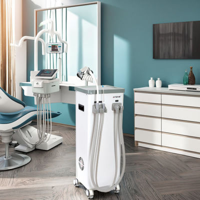 Harga bagus Unit Hisap Gigi Bergerak Dengan Tangki Air Kotor Pembuangan Otomatis Dental Saliva Ejector Hisap 800L Per Menit Mesin Hisap on line