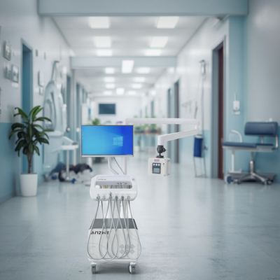 Mesin Perawatan Gigi Terlaris dengan Kompresor Peralatan Klinik Gigi Kereta Pengiriman Gigi Bergerak