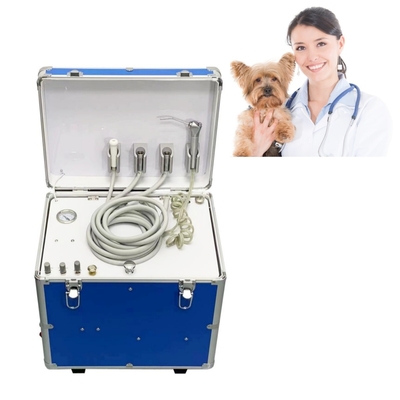 Mobile Vet Clinic Portable Dental Unit dengan 550W Air Compressor Baggage Style Peralatan Perawatan Gigi Hewan Peliharaan Peralatan Terapi Gigi