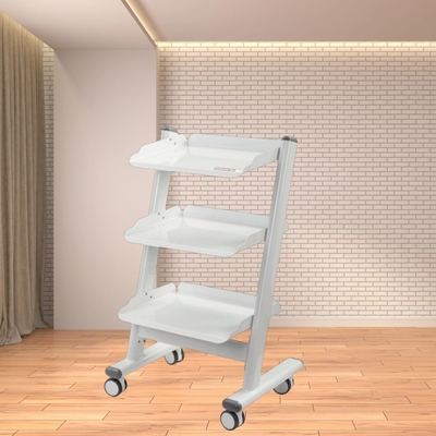 Keranjang Alat Klinik Gigi Ringan 3 Lapisan Keranjang Peralatan Dental Logam dengan Soket Keranjang Instrumen Medis