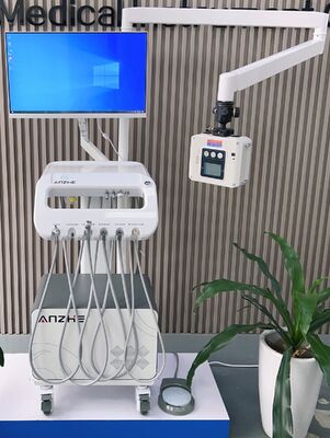 Pabrik Langsung 550W Power Veterinary Dental Trolley dengan 38DB Noise dan 0.8Mpa Tekanan Mobile Pet Dental Treatment Cart