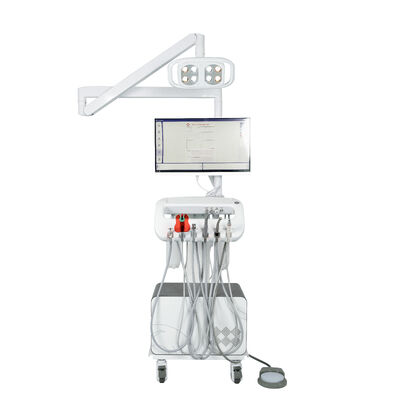 Keranjang Trolley Gigi dengan Kompresor dan Kamera Oral Unit Gigi Portable Mobile dengan Instrument Tray