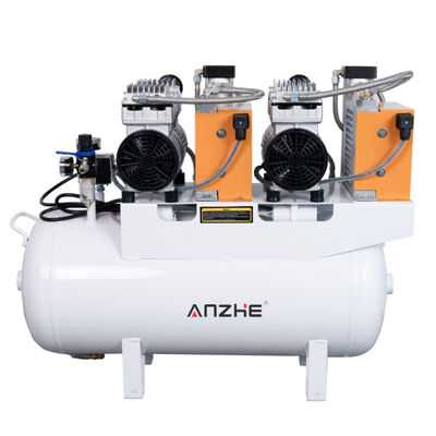 Harga bagus Kompresor Udara Dental 60L dengan Pengering 1700W Pompa Udara Bebas Oli Senyap untuk 4 Kursi Gigi Kompresor Udara Medis on line