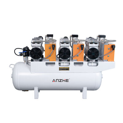Harga bagus Kompresor Udara Gigi 2550W dengan Pengering 90L Oil Free Silent Air Compressor untuk Multi Dental Chairs Peralatan Klinik on line