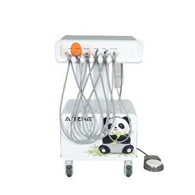 Unit Gigi Veteriner Portable dengan Silent Oil Free Air Compressor Dibangun Scaler LED Curing Light Suction System untuk Klinik Hewan