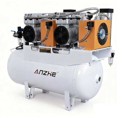 Harga bagus Silent Oil Free Dental Air Compressor dengan Air Dryer 60L 1700W Low Noise Dental Compressor untuk 4 Kursi Gigi on line