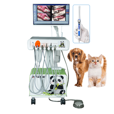 Kamera Mulut HD Stasiun Kerja Gigi Hewan PC All-in-One Win10 Sistem Gigi Dokter Hewan Seluler Plug & Play Solusi Gigi Hewan Lengkap