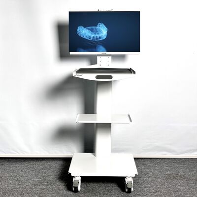 Unit Mobil Dental Cart dengan Monitor Mount, Multi-Layer Storage Dental Clinic Cabinet Trolley, Ergonomic Dental Workstation untuk Rumah Sakit & Klinik