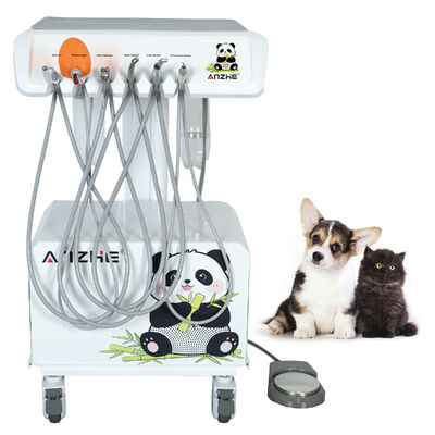 Unit Gigi Veteriner Portable dengan Kompresor Udara Bebas Minyak Silent All in One Stasiun Kerja Gigi Veteriner dengan Lampu Penyembuhan LED Scaler Ultrasonik dan Sistem Sedot untuk Klinik Hewan