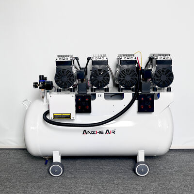 Harga bagus 128L Silent Oil Free Dental Air Compressor 3400W Dental Clinic Air Pump 420L/min Airflow Peralatan Kesehatan Gigi OEM ODM on line