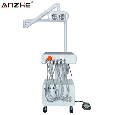 Unit Gigi Portable dengan Lampu Gigi LED Dibangun di Kompresor Udara Sistem Penyedot Ultrasonik Scaler Curing Light Peralatan Gigi Mobile untuk Klinik Gigi