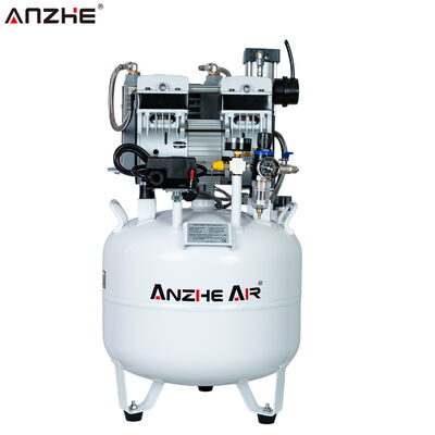 Grade Medis 40L Silent Oil-Free Dental Air Compressor dengan Dryer 850W Low Noise Air Supply System untuk Klinik Gigi