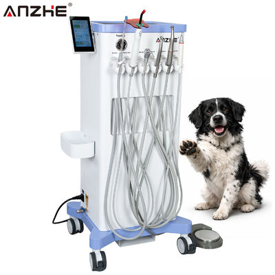 Harga bagus Unit Gigi Seluler Veteriner dengan Motor Listrik Dibangun Dalam Kompresor Sistem Penyedot Ultrasonik Scaler dan Lampu Penyembuhan LED untuk Klinik Gigi Hewan on line