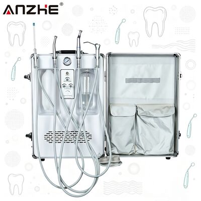 Harga bagus ANZHE Dental Unit Suitcase Top Configuration Mobile Dental Unit with Built in 550W Air Compressor for Dental and Vet Clinic on line
