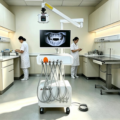 Harga bagus Unit Gigi Hewan Terpadu dengan X Ray Portabel, Kamera Intraoral HD, dan Kompresor Udara Bebas Oli Senyap on line
