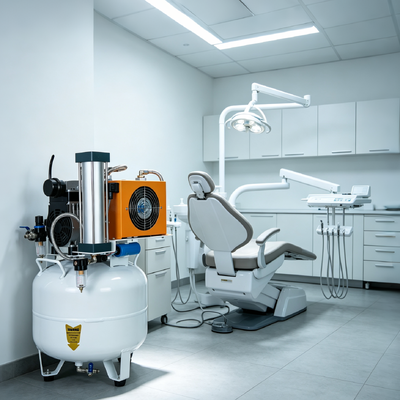 Harga bagus 40L Silent Oil Free Dental Air Compressor dengan Dryer 55dB Low Noise untuk Klinik Gigi on line