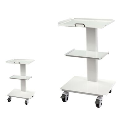 Harga bagus 3 Lapisan Dental Mobil Instrumen Keranjang dengan Socket dan Brake Caster Dibangun-in untuk Klinik Gigi on line