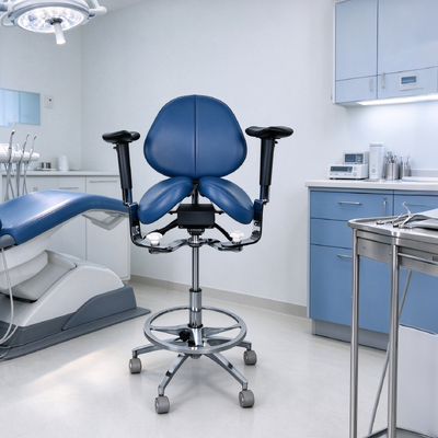 Harga bagus Kursi Gigi Ergonomis Mewah dengan Ketinggian yang Dapat Disesuaikan, Rotasi 360 Derajat, dan Dudukan Pelana Terpisah untuk Klinik on line