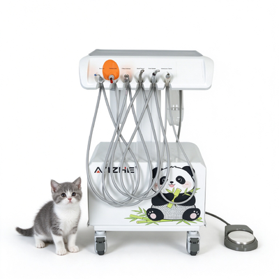 Harga bagus Portable Veterinary Dental Workstation dengan 550W Air Compressor 58dB Low Noise dan 0.8Mpa Tekanan Kerja untuk Klinik Hewan on line